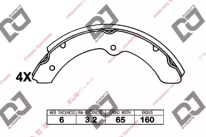 Комлект тормозных накладок DJ PARTS BS1184